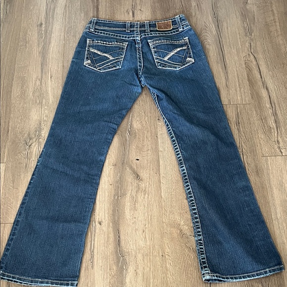 BKE Dark Blue Flare Women's Jeans - Picture 4 of 5